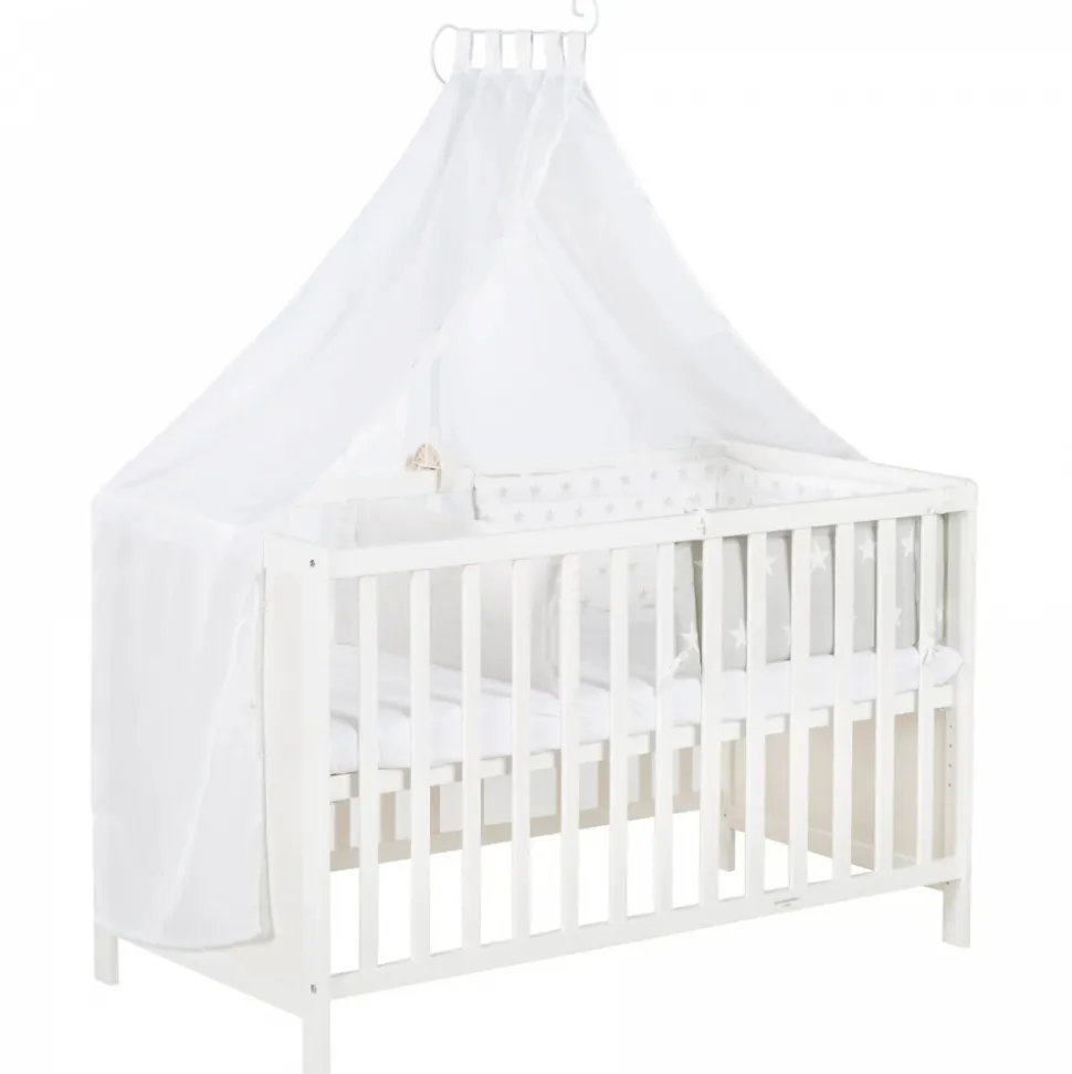 Lit bébé multifonction 60 x 120 cm blanc