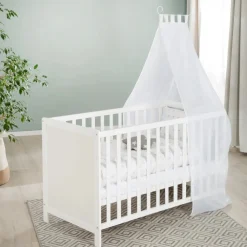 Lit bébé multifonction 60 x 120 cm blanc