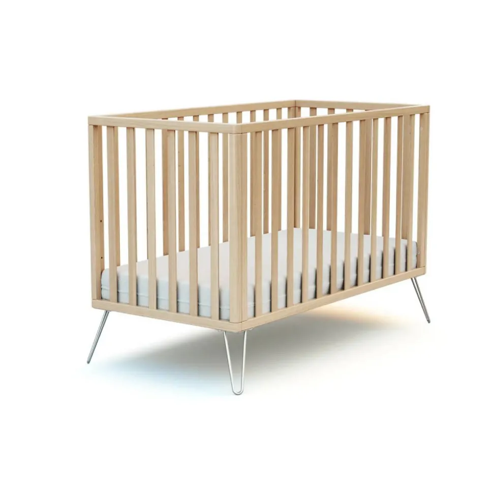 Lit bébé only de jurababy hêtre et acier 60x120