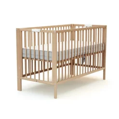 Lit bébé pliant essentiel hêtre 60x120 cm