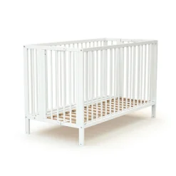 Lit bébé pliant 60x120 cm confort blanc