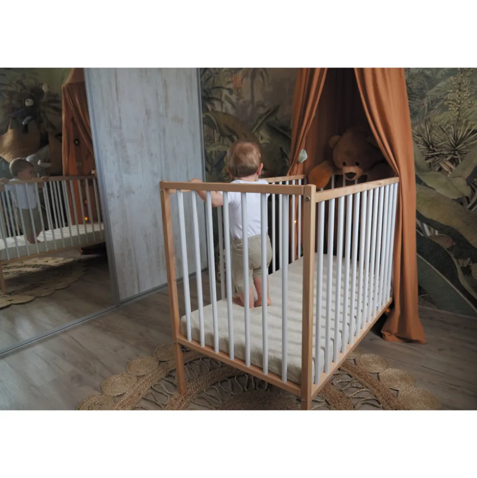 Lit bébé remi 60x120 hybride vert mint