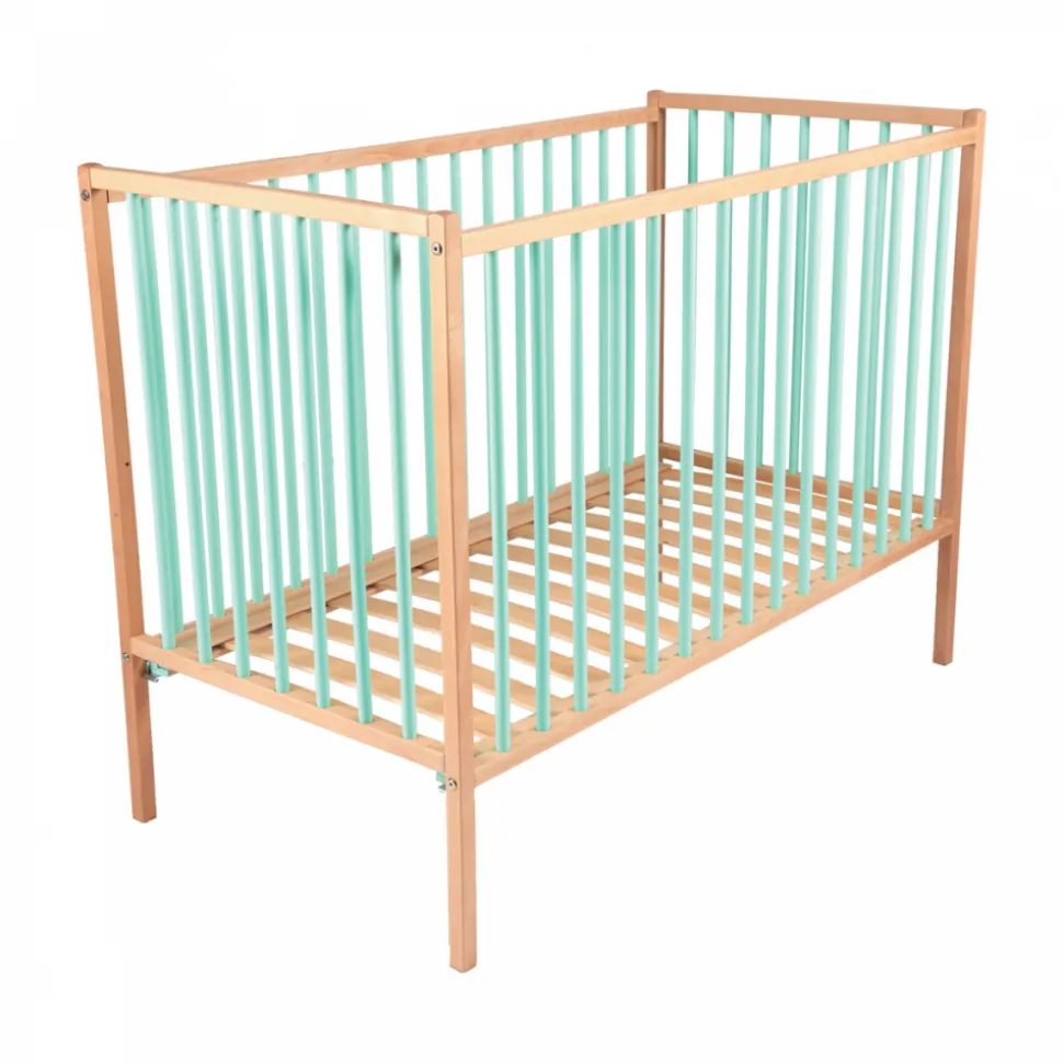 Lit bébé remi 60x120 hybride vert mint
