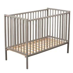 Lit bébé remi 60x120 laque gris clair