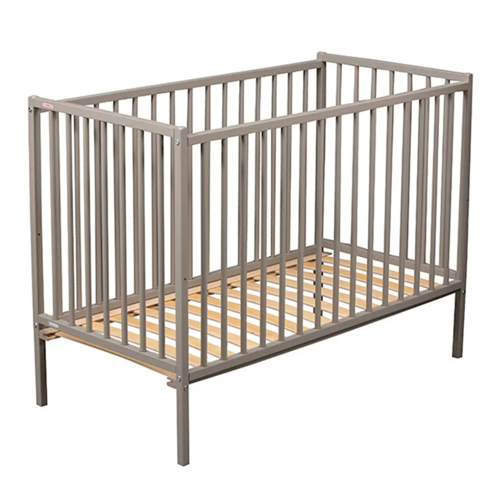 Lit bébé remi 60x120 laque gris clair