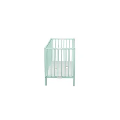 Lit bébé roméo 60x120cm extra-pliant laque vert mint