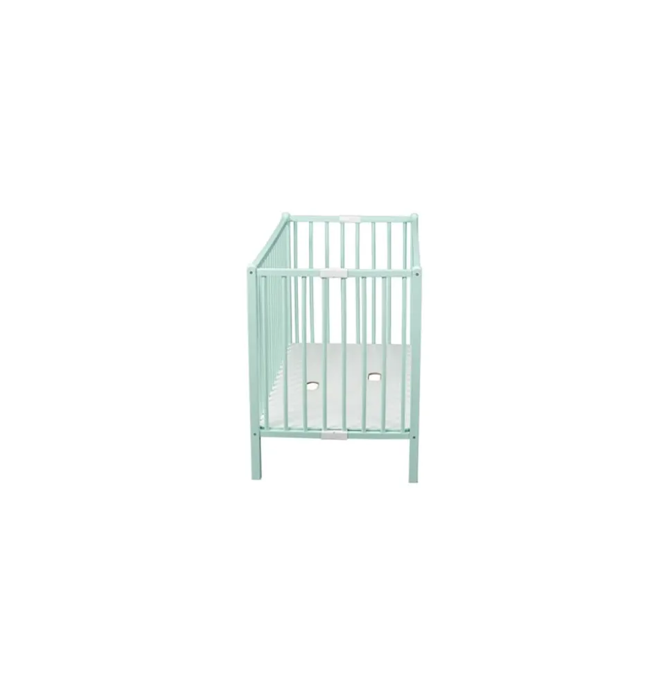 Lit bébé roméo 60x120cm extra-pliant laque vert mint