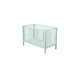 Lit bébé roméo 60x120cm extra-pliant laque vert mint