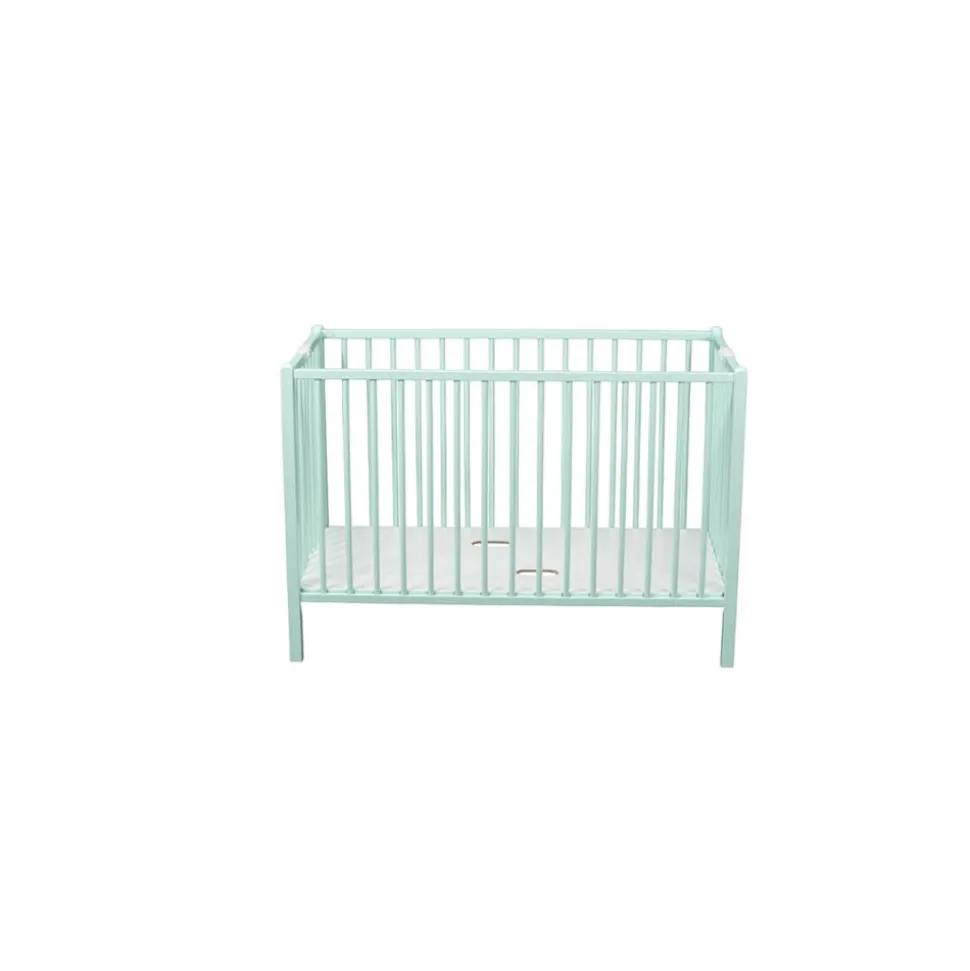 Lit bébé roméo 60x120cm extra-pliant laque vert mint