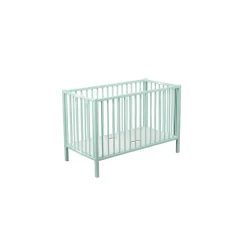 Lit bébé roméo 60x120cm extra-pliant laque vert mint