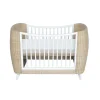 Lit bébé évolutif coquillage 60x120 cm neige