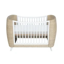 Lit bébé évolutif coquillage 60x120 cm neige