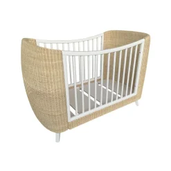 Lit bébé évolutif coquillage 60x120 cm neige