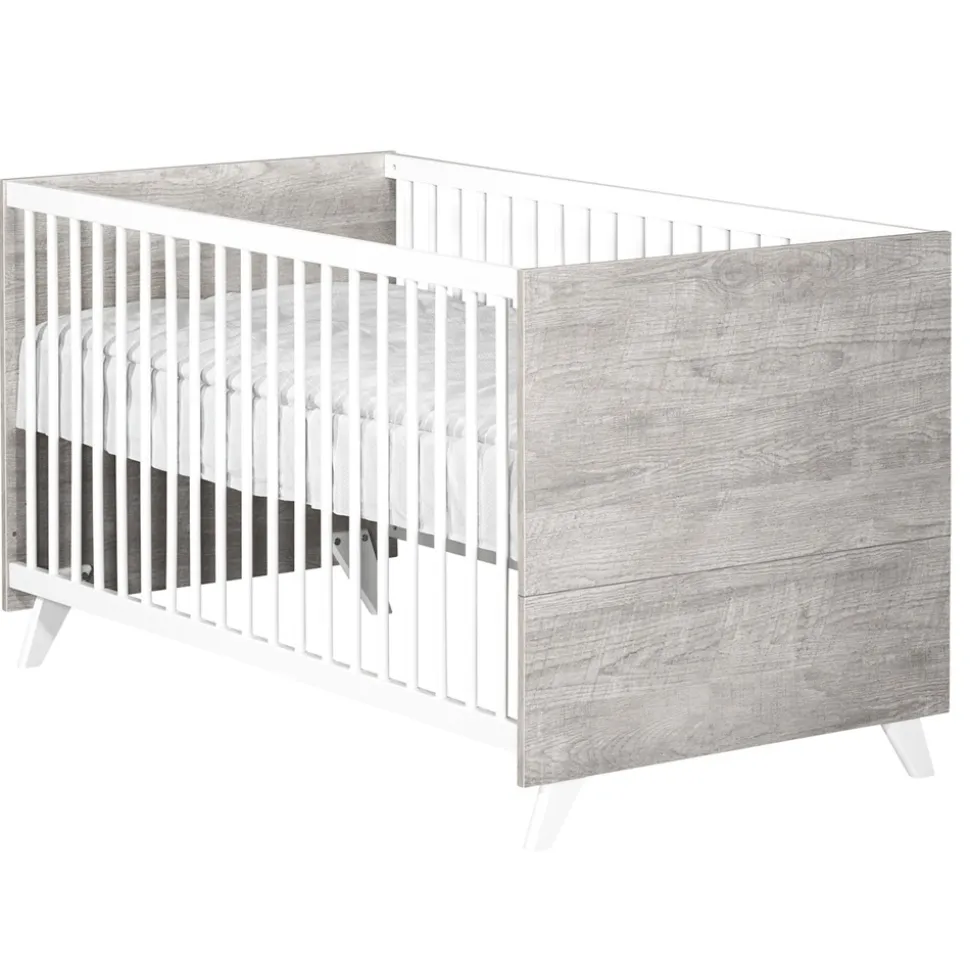 Lit bébé évolutif little big bed 70x140cm scandi gris