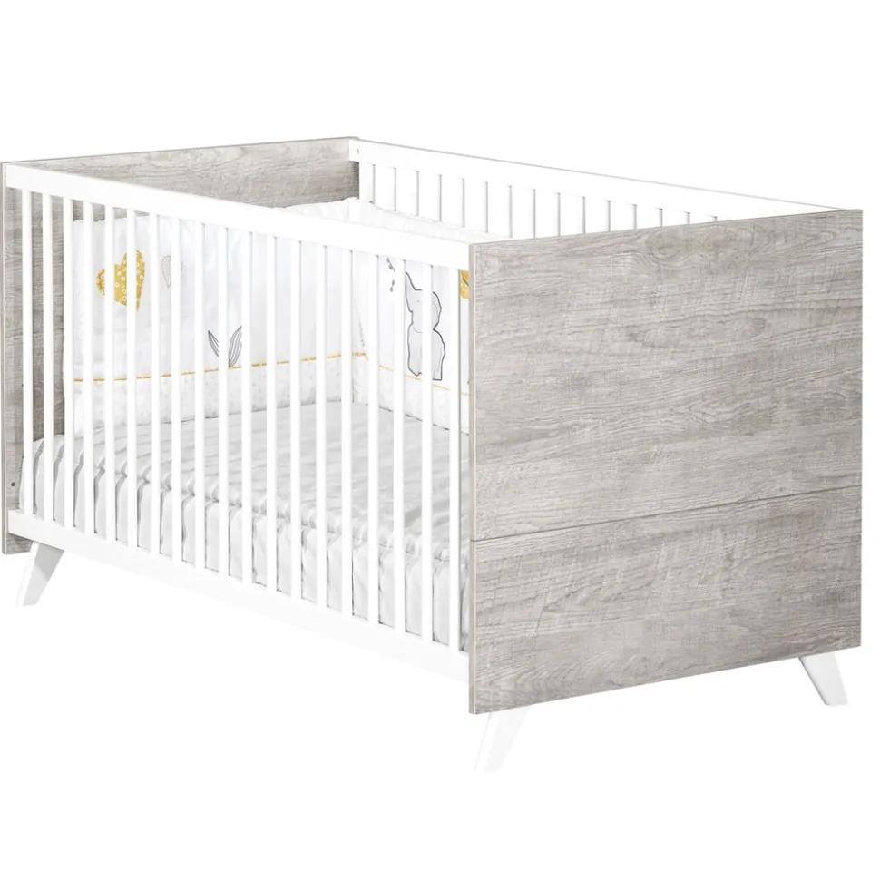 Lit bébé évolutif little big bed 70x140cm scandi gris