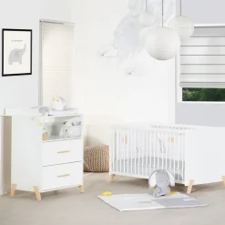 Lit bébé évolutif little big bed 70x140cm joy naturel