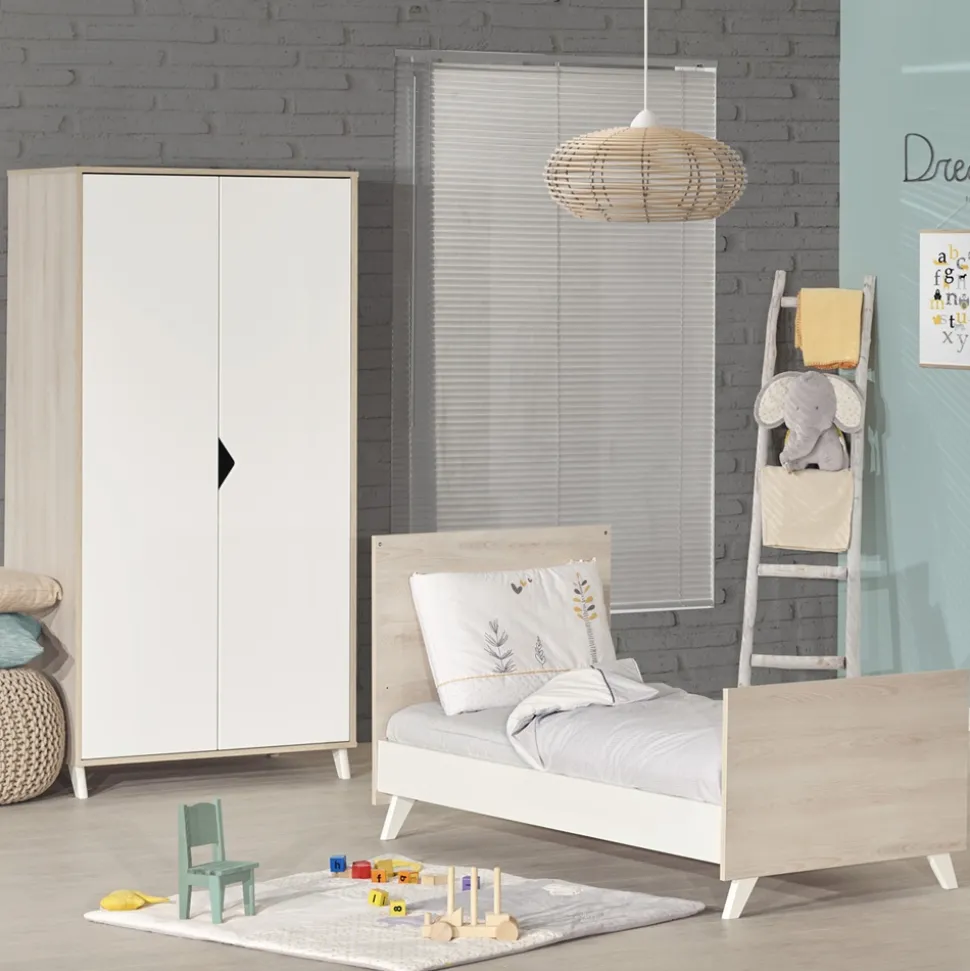 Lit bébé évolutif little big bed 70x140cm scandi naturel
