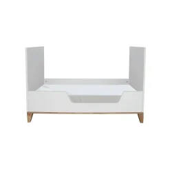 Lit bébé évolutif nami cannage rotin 60x120 cm neige