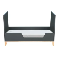 Lit bébé évolutif nami cannage rotin 60x120 cm onyx
