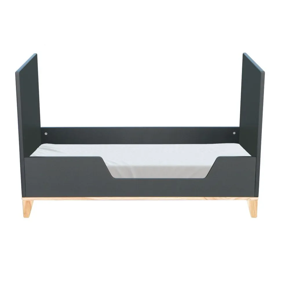 Lit bébé évolutif nami cannage rotin 60x120 cm onyx
