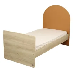 Lit bébé évolutif 60x120 cm en 90x190 cm arche caramel