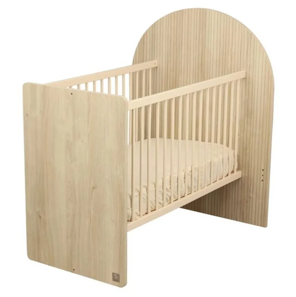 Lit bébé évolutif 60x120 cm en 90x190 cm arche chêne