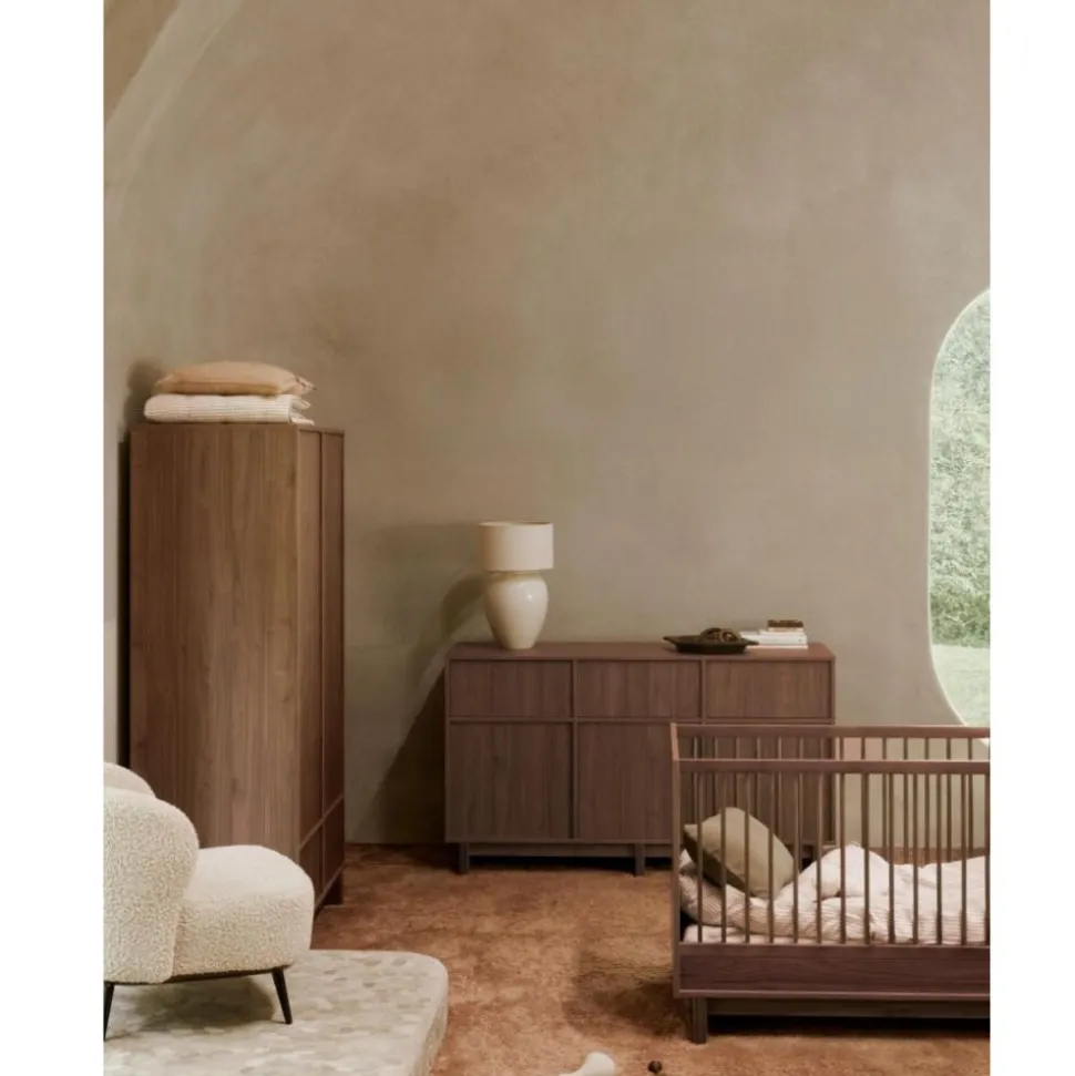 Lit bébé évolutif 70 x 120 cm kyo - walnut