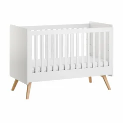Lit bébé évolutif 70x140 cm vintage blanc