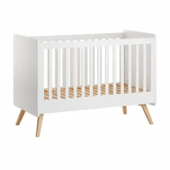 Lit bébé évolutif 70x140 cm vintage blanc