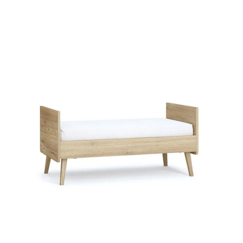 Lit bébé évolutif 70 x 140 cm vintage fresh chêne/sable beige