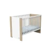 Lit bébé 60x120cm antonin version bois et blanc