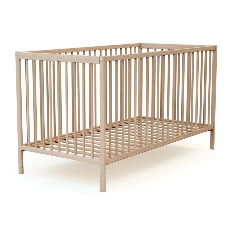 Lit bébé 70x140 cm essentiel hêtre brut