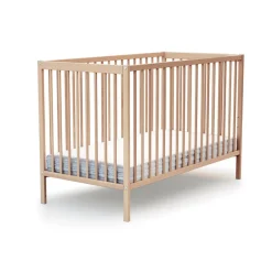 Lit bébé 60x120 cm essentiel hêtre verni