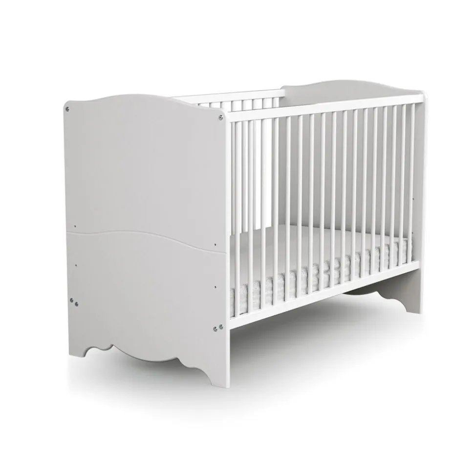 Lit bébé 60x120 cm marelle blanc