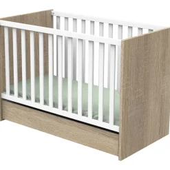 Lit bébé 60x120cm nova blanc lin