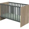 Lit bébé 60x120cm nova gris volcan