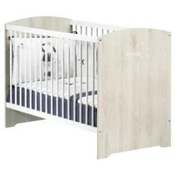 Lit bébé 60x120cm smile hêtre cendré