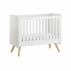 Lit bébé 60x120 cm vintage blanc