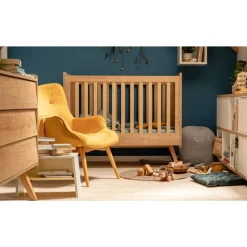 Lit bébé 60x120 cm vintage bois