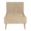 Lit bébé 70x140 cm évolutif en lit enfant cocoon natural oak