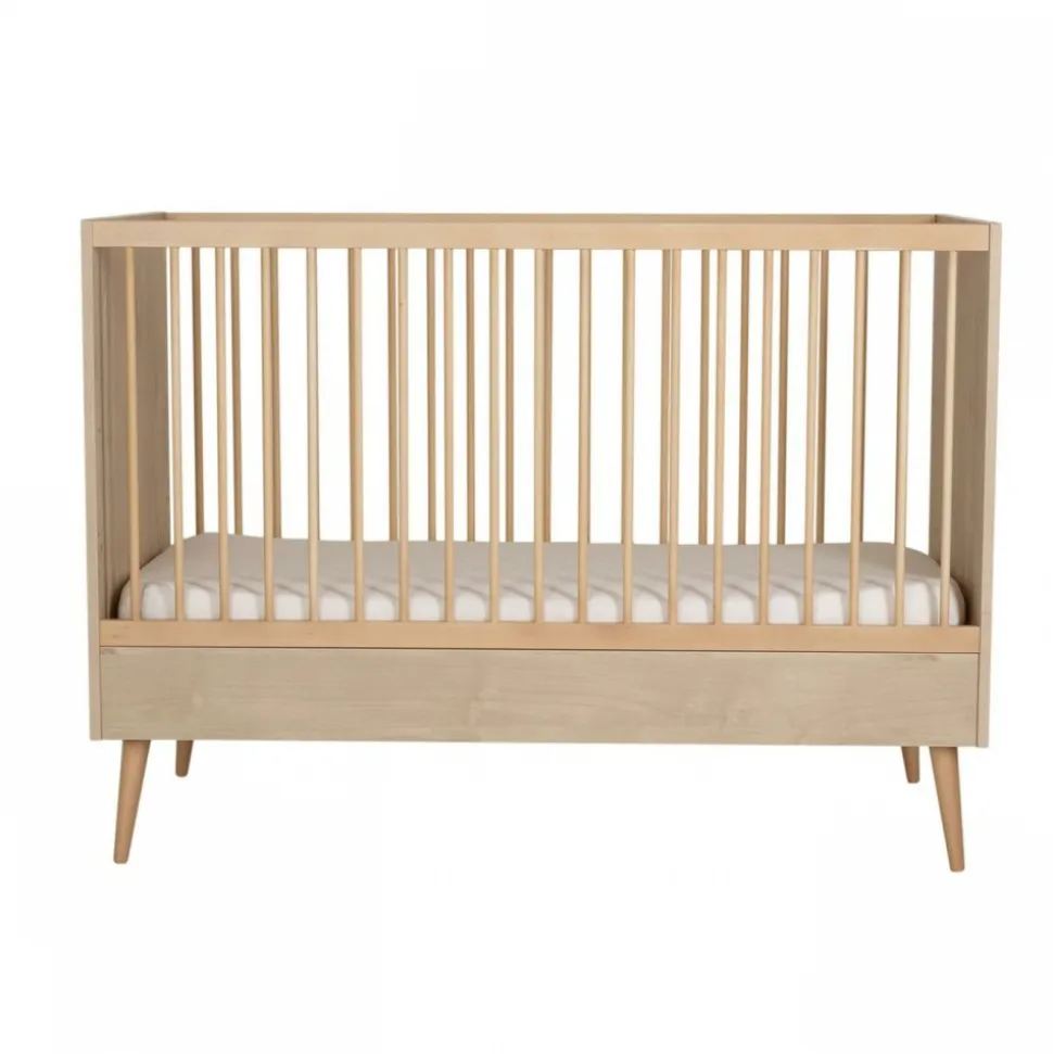 Lit bébé 70x140 cm évolutif en lit enfant cocoon natural oak