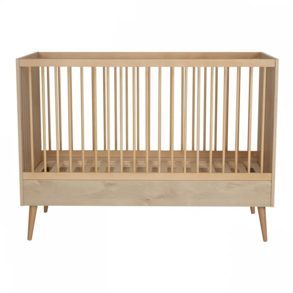 Lit bébé 70x140 cm évolutif en lit enfant cocoon natural oak