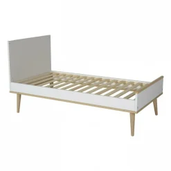 Lit bébé 70x140 cm évolutif en lit enfant flow white et oak