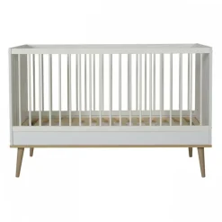Lit bébé 70x140 cm évolutif en lit enfant flow white et oak