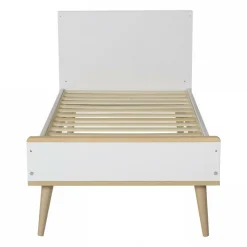 Lit bébé 70x140 cm évolutif en lit enfant flow white et oak