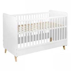 Lit bébé 70x140 cm évolutif en lit enfant loft white
