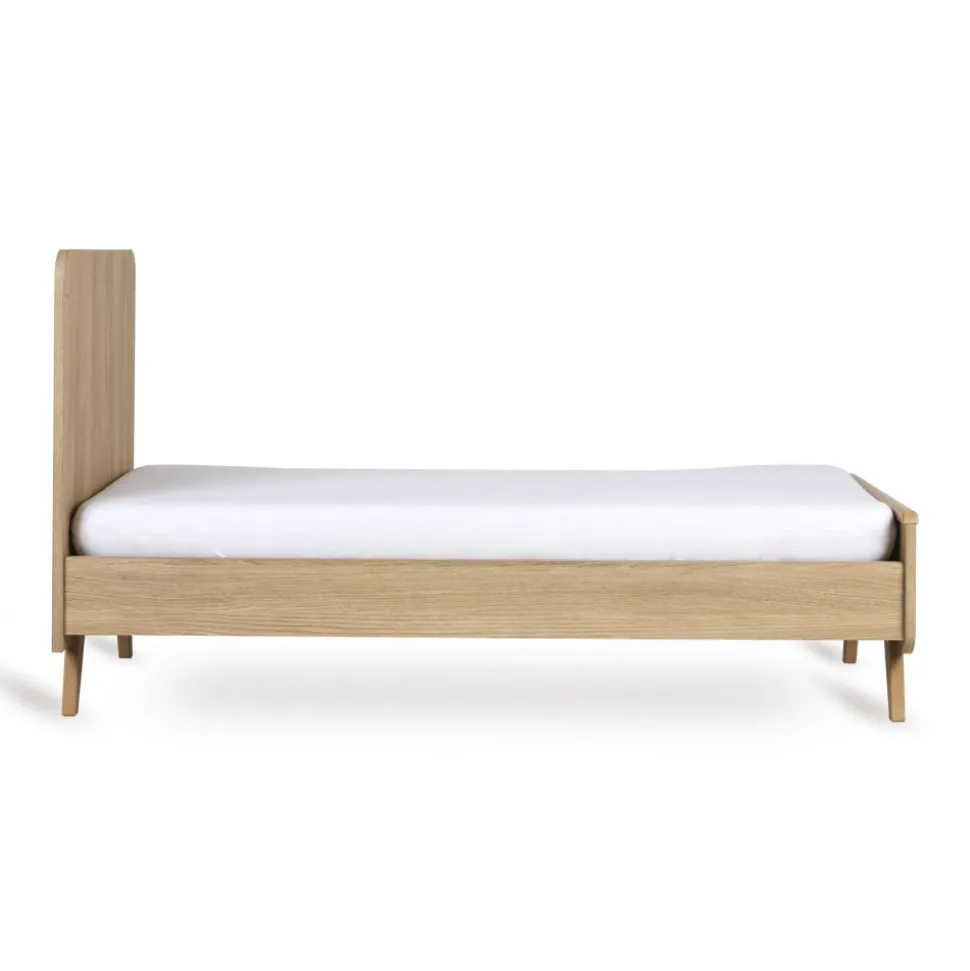 Lit bébé 70x140 cm évolutif en lit enfant loft honey ash
