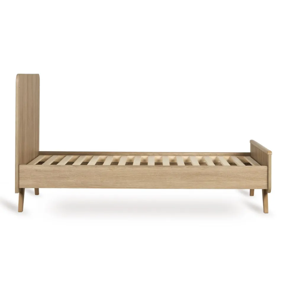 Lit bébé 70x140 cm évolutif en lit enfant loft honey ash