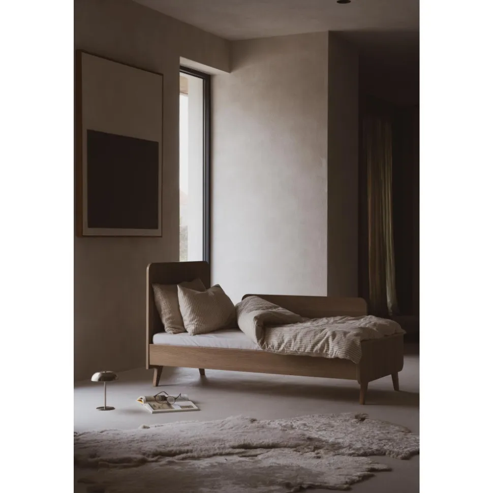 Lit bébé 70x140 cm évolutif en lit enfant loft honey ash