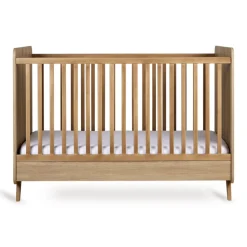 Lit bébé 70x140 cm évolutif en lit enfant loft honey ash